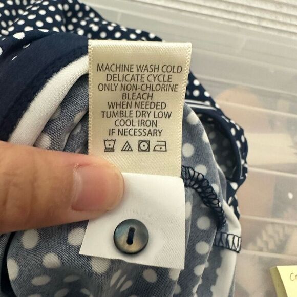 MAX STUDIO Polka Dots Black & White Sleeveless Fit Flare Dress Retro Sz S NEW - Picture 8 of 8